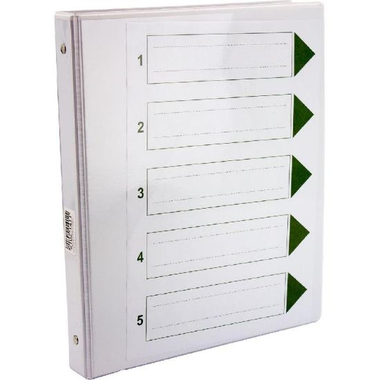 صورة روكو "O" ملف عرض  تقديمي 3 حلقات، 1.00 بوصة، A4، كرتون‎/‎بلاستيك، ابيض