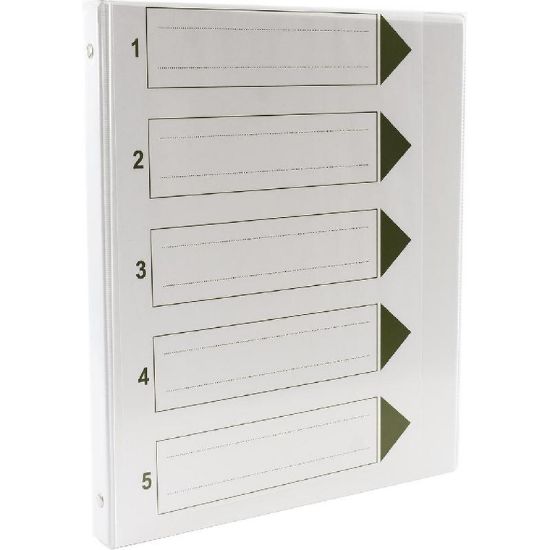 صورة روكو "O" ملف عرض  تقديمي 3 حلقات، 0.50 بوصة، مقاس  ليتر، كرتون‎/‎بلاستيك، ابيض