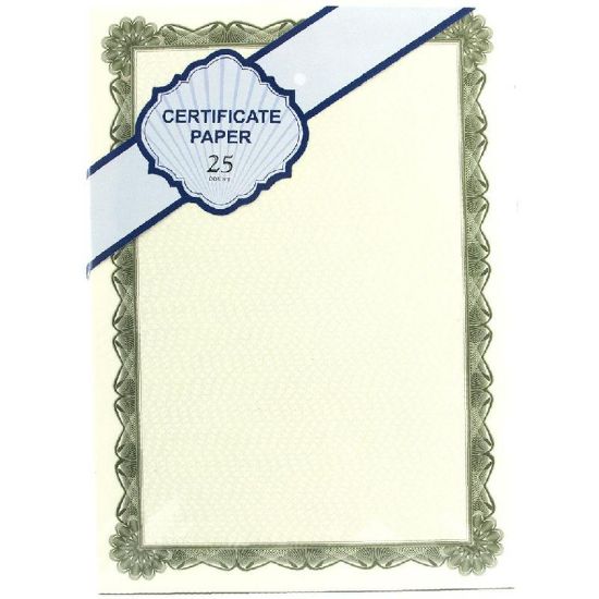 Picture of CERTIFICATE A4 PARCHMENT Cream/Gold