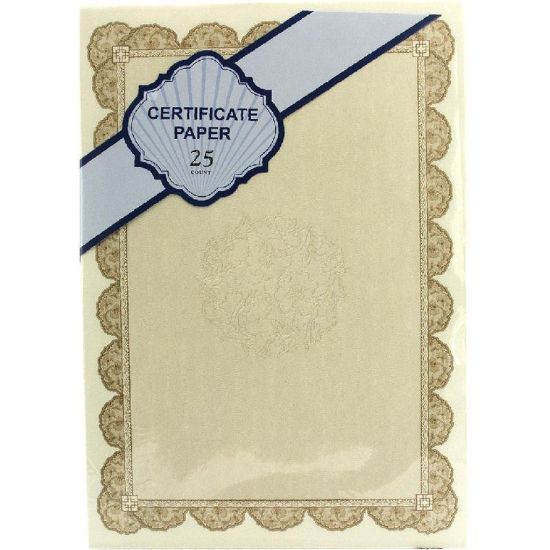 Picture of CERTIFICATE A4 PARCHMENT GOLD