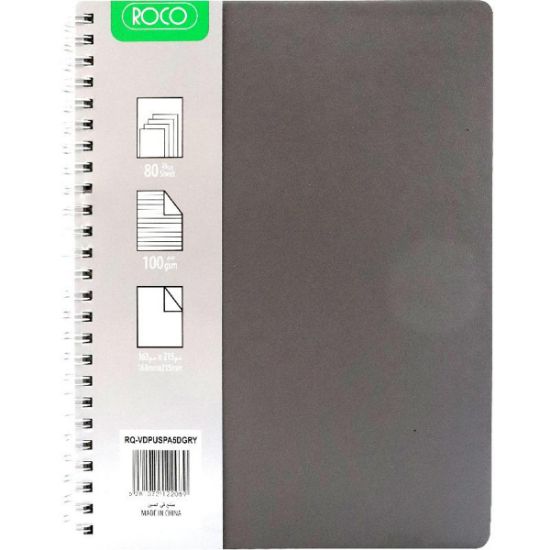 Picture of Roco Notebook
Leatherette 16.3 X 21.5 cm 80 Sheets Lined Dark Gray Marble