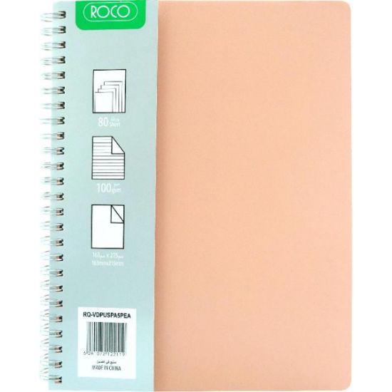 Picture of Roco Notebook
Leatherette 16.3 X 21.5 cm 80 Sheets Lined Peach
