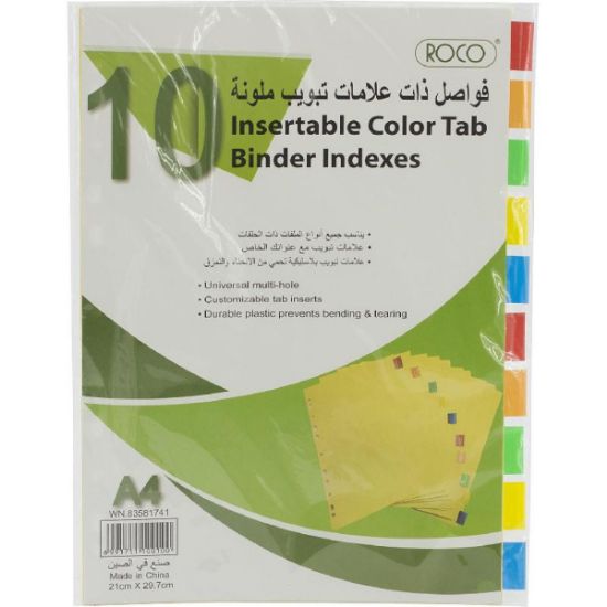 Picture of INDEX DIVIDER LTR 10 TAB COLOR