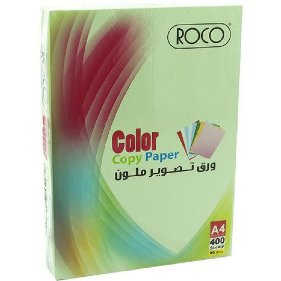 Picture of PAPER COPYING A4 COLORD  ROCO 400 SHT  GREEN