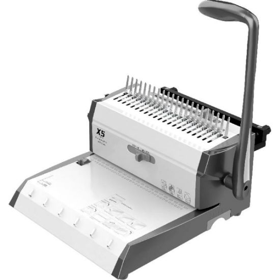 صورة روكو متعددة الوظائف آلة تجليد، رسائل‎/‎أي فور، سعة 450 ورقة، رمادي‎/‎أسود