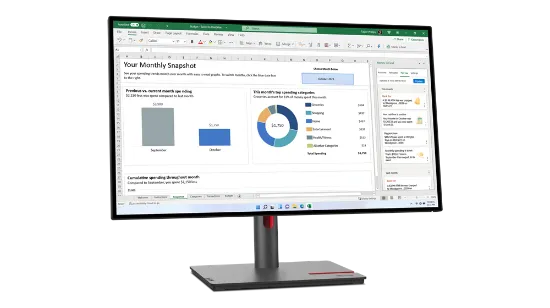 صورة شاشة Lenovo ThinkVision P27q-30 بحجم 27 بوصة دقة 2K QHD
