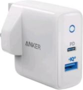 صورة أنكر شاحن باوربورت PD بلس بقدرة 35 واط منفذين أبيض