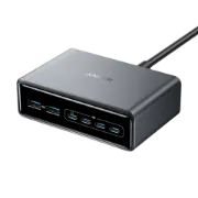 صورة أنكر شاحن Prime بقدرة 200 واط 6 منافذ GaN فضي