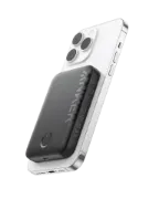 صورة أنكر بطارية MagGo 321 – 5000 مللي أمبير، USB-C 12 واط، شحن لاسلكي 5/7.5 واط، أسود