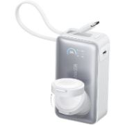 صورة أنكر باور بانك MagGo 10000 مللي أمبير 35 واط مخصص لساعة أبل فضي