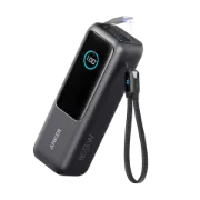 صورة أنكر باور بانك 25000 مللي أمبير 165 واط مع كابل USB C مدمج وقابل للسحب