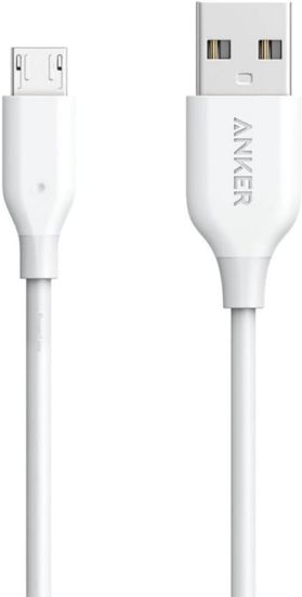 Picture of Anker - Cable - PowerLine Micro-USB to USB-A - 3ft - Black