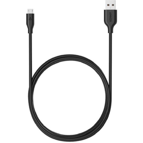 Picture of Anker - Cable - PowerLine Micro-USB to USB-A - 6ft - Black1) Connectivity2Micro USB3) 6 ft