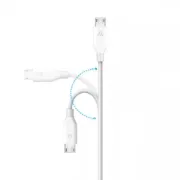 Picture of Anker - Cable - PowerLine Micro-USB to USB-A - 6ft - White1) Connectivity2Micro USB3) 6 ft