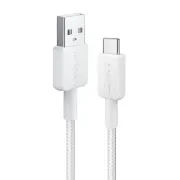 Picture of Anker 322 USBA to USBC Cable (3ft, Nylon) White 1)Braided Nylon2)USB-C to USB-C3)3 ft