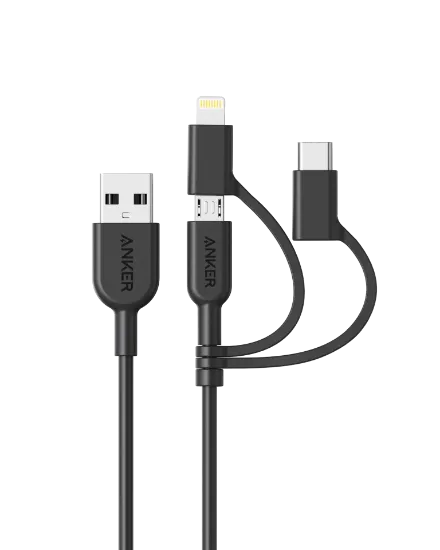 Picture of Anker PowerLine II 3-In-1 Cable (0.9m/3ft)