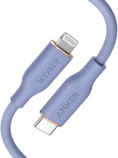 Picture of Anker - Cable - PowerLine III Flow - USB-C to Lightning - 3ft - Purper