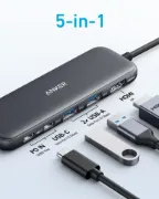 Picture of Anker - Media Hub - 5-in 1 - 2 USB-A , 1 USB-C , 1 PD IN , 1 HDMI - Gray