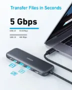 Picture of Anker - Media Hub - 5-in 1 - 2 USB-A , 1 USB-C , 1 PD IN , 1 HDMI - Gray