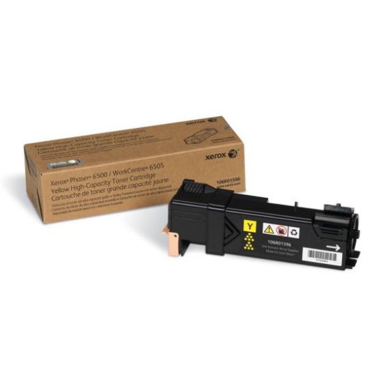 Picture of Xerox 6500, 6505, High Capacity Yellow Print Cartridge (2,500 pages)
