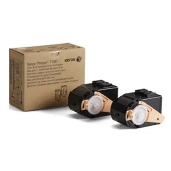 Picture of Xerox 7100, High Capacity Cyan Dual Pack Toner Cartridge (9,000 pages)