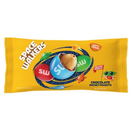 صورة حبات الفول السوداني مغطاة بالشوكولاتة بالحليب وغلاف سكري هش ملون [6 شد × 24 حبة]