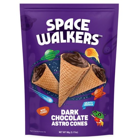 Picture of Dark Chocolate Astro Cones [ 12 Pcs ] || قطع بسكويت ويفر صغيرة محشوة بالشوكولاتة الداكنة [ 12 حبة ]