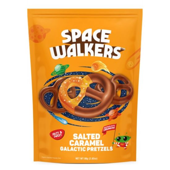 صورة مقرمشات البريتزل بنكهة الكراميل مغطاة بشوكولاتة الحليب والشوكولاتة البيضاء [ 12 حبة ]