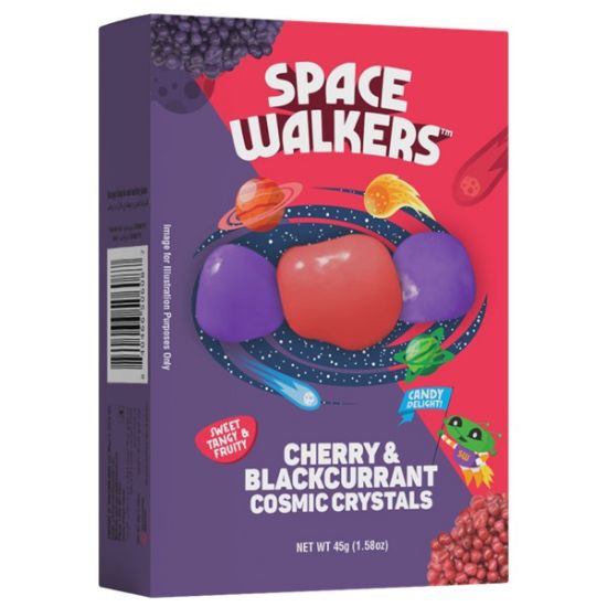 صورة حبات بلورات حلوى صلبة حامضة بنكهة الكرز والكشمش الأسود [6 شد × 12 حبة]