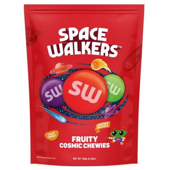 صورة حبات الحلوى الطرية المضغية بنكهة الفواكه مغلفةبغلاف سكري ملون [ 24 حبة ]