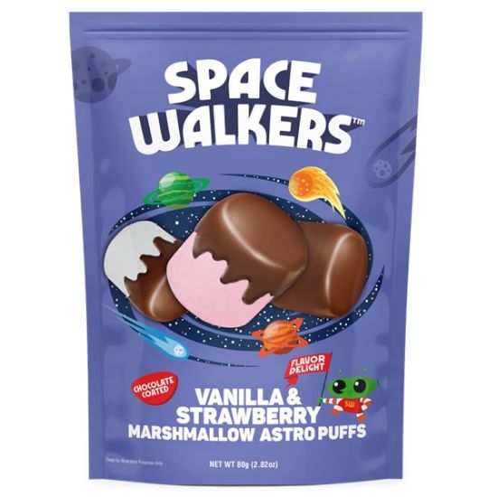 Picture of Chocolate Coated Marshmallow Astro Puffs [ 12 Pcs ] 
