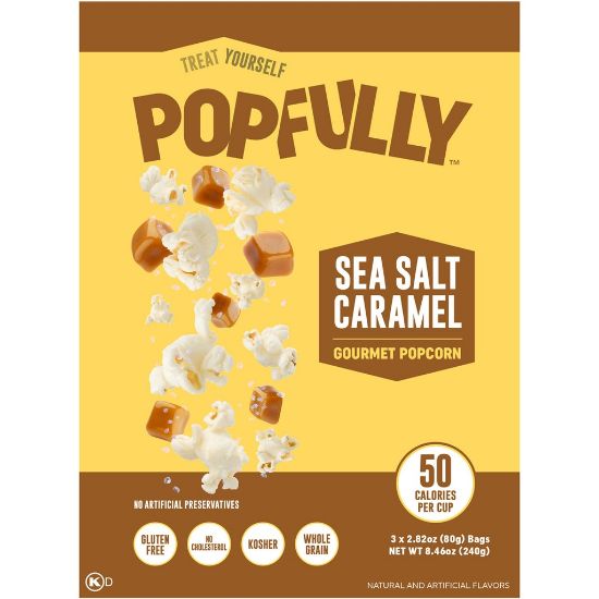 صورة Sea Salt & Caramel Microwave Popcorn (240g) || حبوب ذرة فشار الميكرويف بملح البحر والكراميل (240جم)