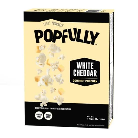 صورة White Cheddar Microwave Popcorn (240g) || حبوب ذرة فشار الميكرويف بنكهة جبنة الشيدر البيضاء (240جم)