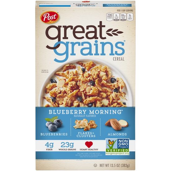 صورة Great Grains Breakfast Cereal with Blueberry Nut Crunch (382g) || حبوب إفطار جريت جرينز مع التوت الأزرق والمكسرات (382جم)