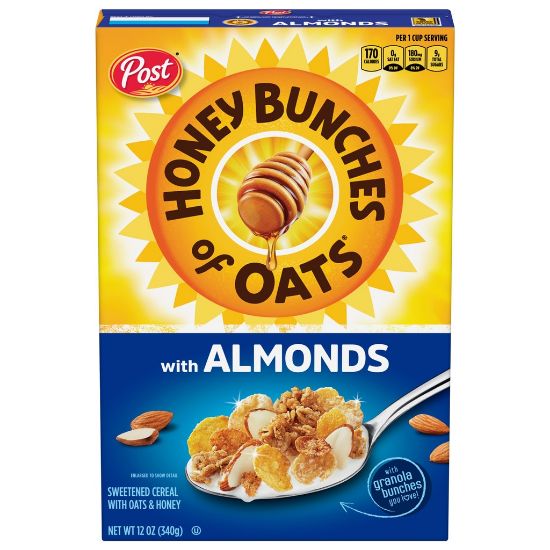 Picture of Honey Bunches of Oats Cereal with Almond (340g) || حبوب إفطار الشوفان والعسل مع اللوز (340جم)