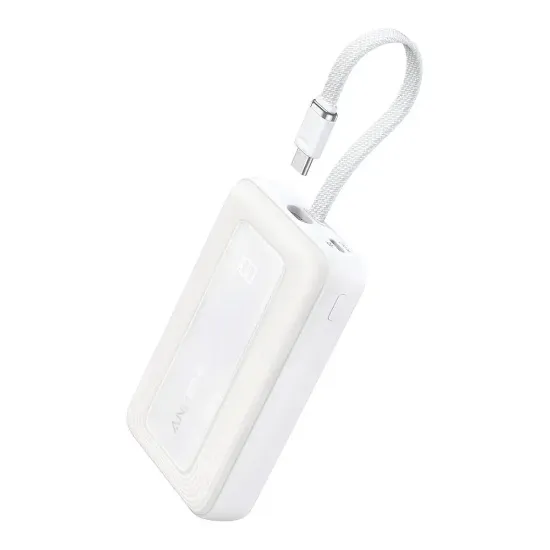 Picture of Anker Power Bank (20K, 30W, Built-In USB-C Cable) - White