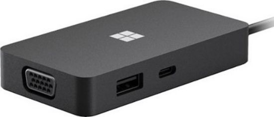 صورة Microsoft موزع USB-C Travel Hub يحتوي على منافذ HDMI وVGA وUSB-A وUSB-C وإيثرنت-  أسود