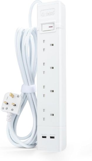 Picture of Alfanar 4 Sockets Cord Extension 13A With 2 USB   5meter