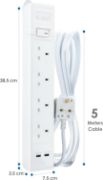 Picture of Alfanar 4 Sockets Cord Extension 13A With 2 USB   5meter
