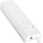 صورة الفنار توصيلة كهربائية بأربع مقابس، قدرة 13 أمبير، بطول 5 أمتار، باللون الأبيض