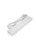 صورة الفنار توصيلة كهربائية بأربع مقابس، قدرة 13 أمبير، بطول 5 أمتار، باللون الأبيض