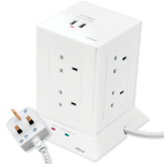Picture of Alfanar Cord Extension Tower 13A 8 Sockets 2 USB  3meter