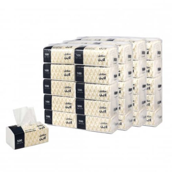 Picture of Line facial tissues 500 sheets 3 ply 40 packs